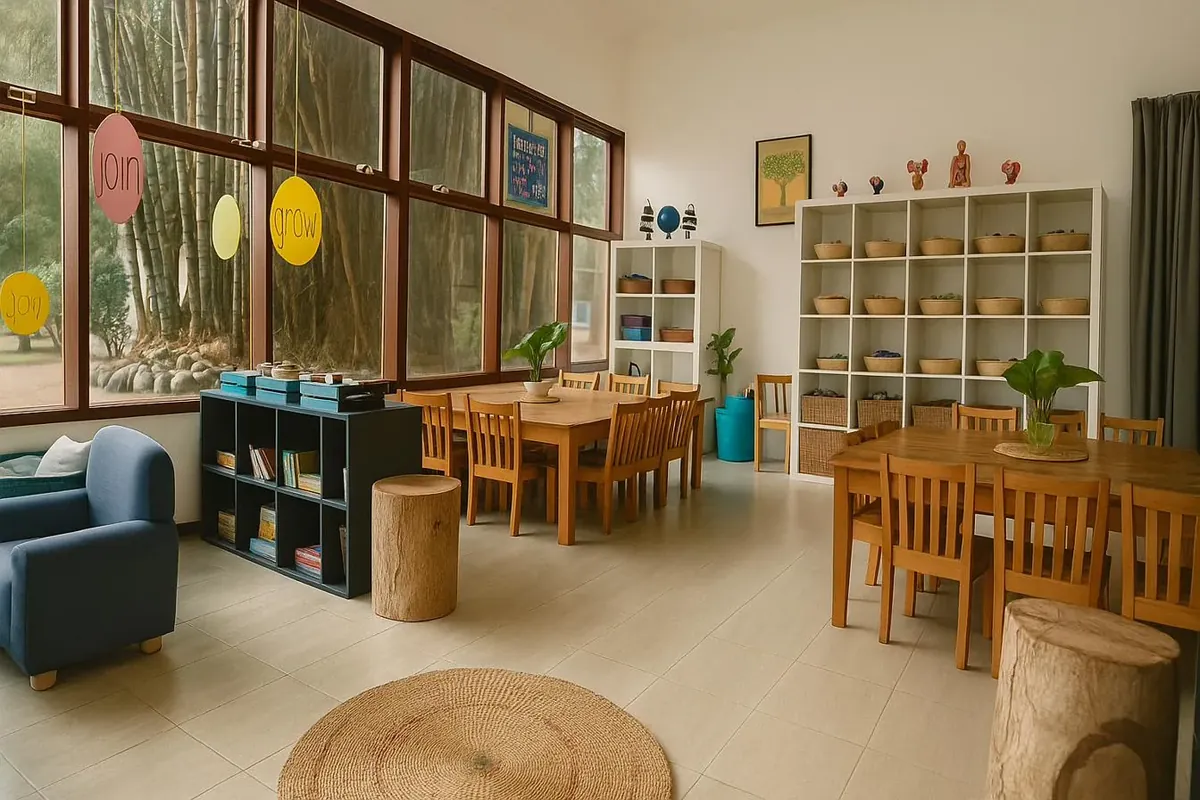 The Little Nest beautiful classroom in Arusha, Tanzania